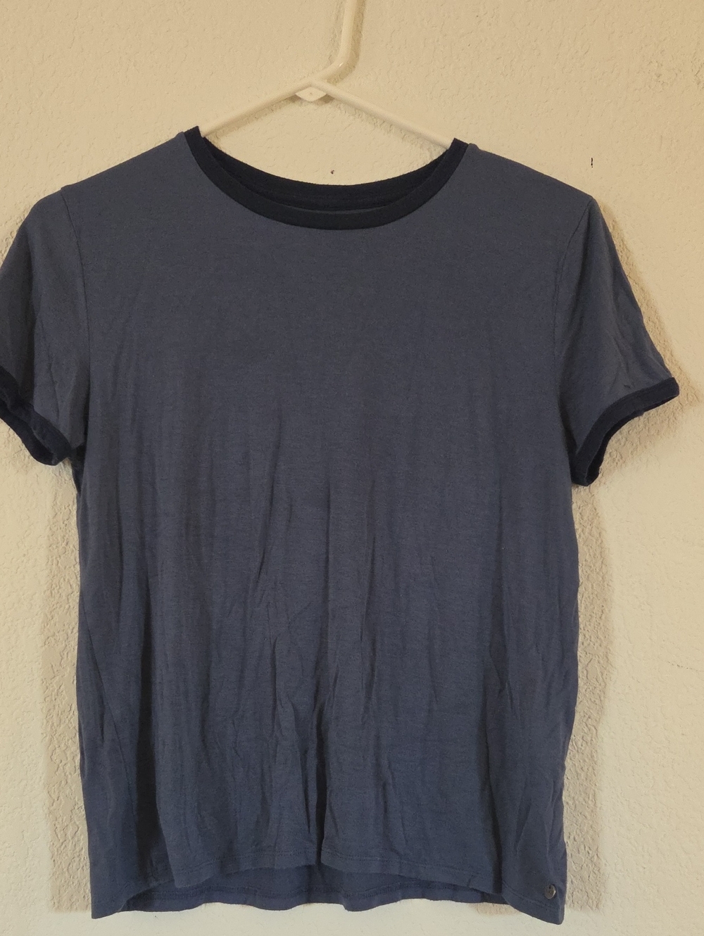 Abercrombie & Fitch Slate Blue Short-Sleeve Ringer Tee